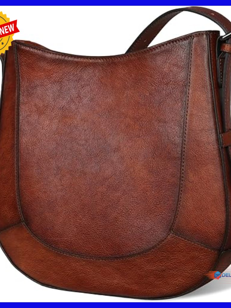 Genuine Leather Hobo Crossbody Bag With Adjustable Strap For Women